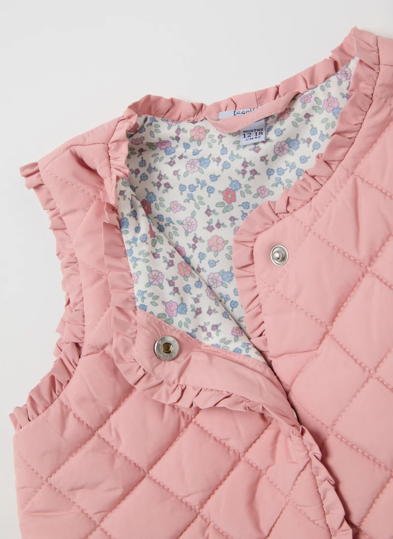 Ovs  OVS Girlsâ€™ Pink Regular Fit Gilet for Kids | Best Price UAE